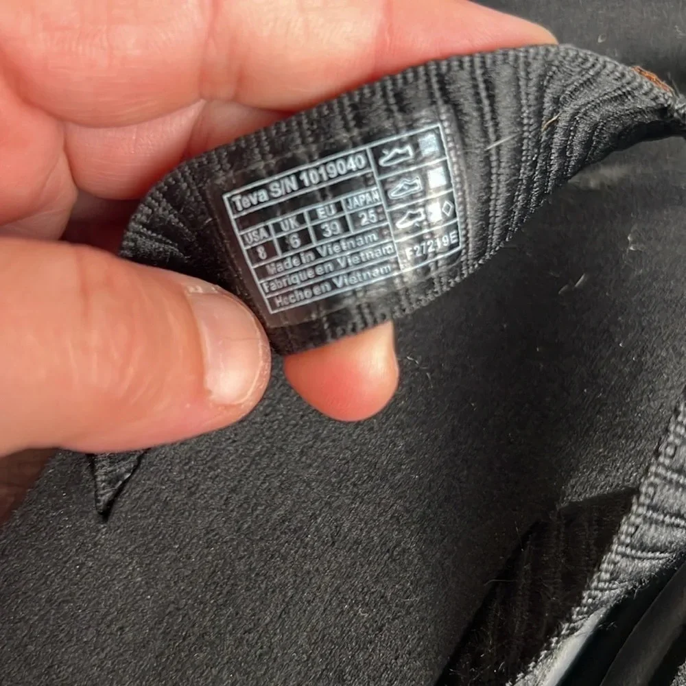 Women’s Teva Sandals Black Size 8